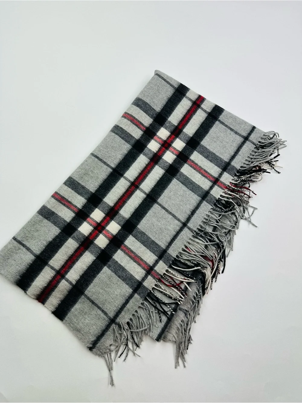 Stewart of Scotland Scottish Wool Tartan Thomas Plaid Throw Blanket 52 x 52 Inch